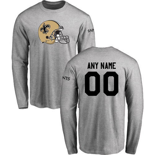 Men New Orleans Saints Design-Your-Own Long Sleeve Custom NFL T-Shirt